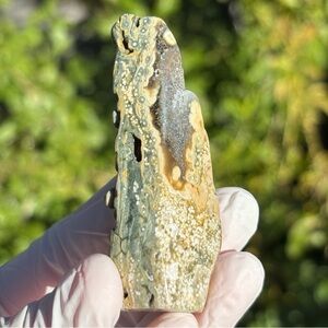 Druzy Ocean Jasper Crystal Freeform Partially Polished (OBJ - Sea Jasper)